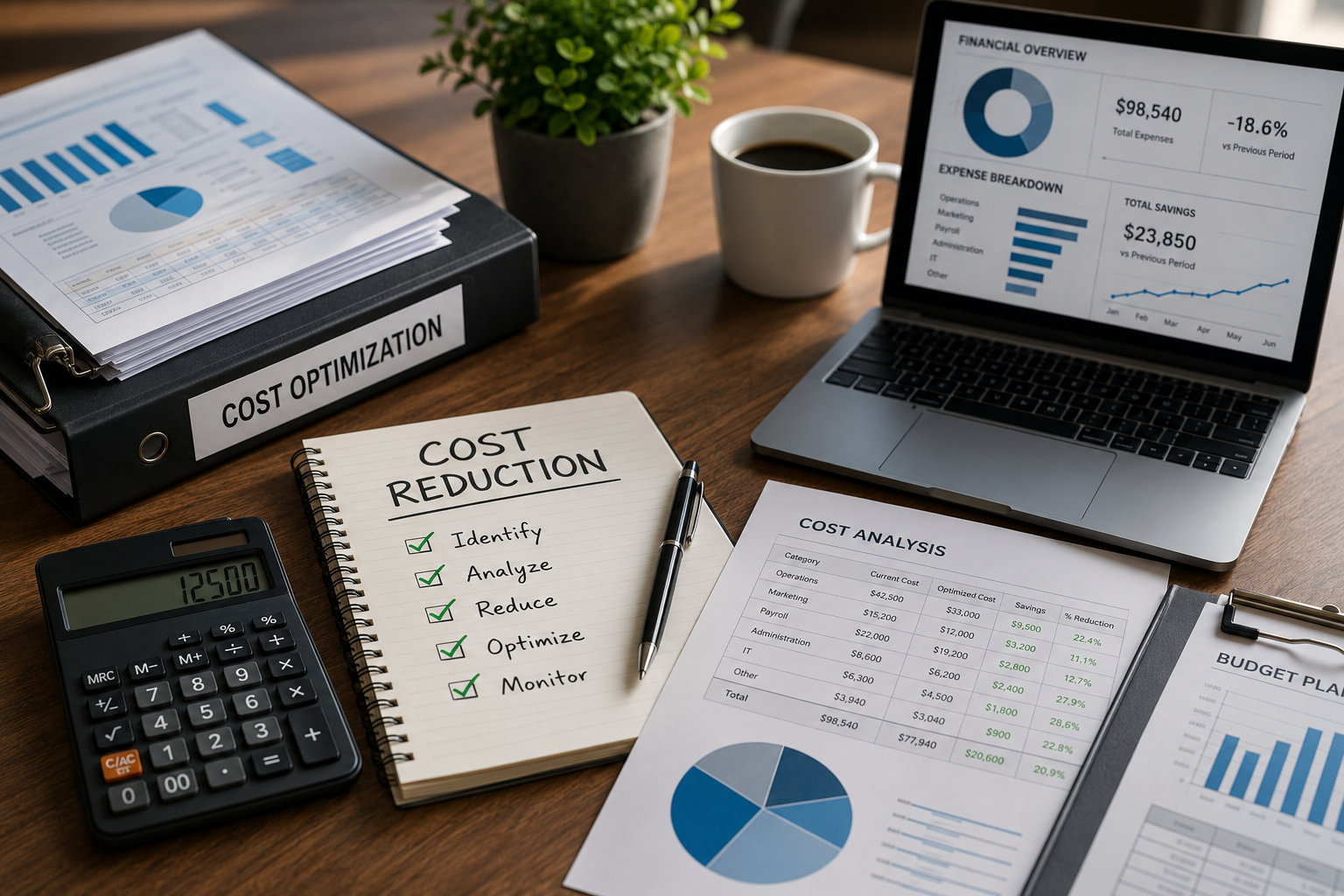 Financial audit cost analysis and business consulting workspace
